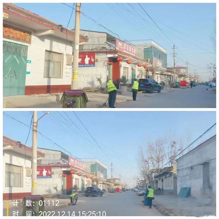 村庄道路上最美的一抹“荧光绿”