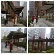 银湾集团｜物业质量专题：怡欣花园小区景观凉亭刷漆保养 瞬间“换新衣”